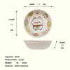 Plato Plano de Melamina Estilo Japonés Plato Redondo Fibra de Bambú Dibujos Animados Lindos de Alto Valor Plato sin Borde Plato con Patrón Personalizado con Tu Propio Diseño