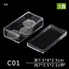Caja Transparente Caja de Plástico Rectangular Caja para Muestras Caja de Colección con Tapa Caja de Exhibición Engrosada Caja Pequeña de Almacenamiento