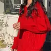 Suéter de Tricô Feminino com Gola Redonda Estilo Coreano Estéreo Espiga de Trigo Outono/Inverno 2025 Top de Tricô Solto com Tranças Estilo Retrô