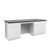Mesa de experimento totalmente em aço Bancada de trabalho Mesa de teste anticorrosivo aço madeira mesa central mesa lateral armário de ventilação console de laboratório