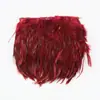 Encaje de Plumas al por Mayor Tiras de Tela Puntiagudas 10-15cm Tiras de Tela Puntiagudas Coloridas Rojas Accesorios para Ropa DIY Muñecas