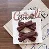 Nuevo Estilo Coreano para Niños Tela de Principios de Otoño Flor Bordada Relleno Pasador para el Cabello Niñas Lindo Cereza Clip de Diadema Anudado a Mano