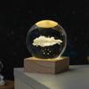 [Envío] Venta al por mayor transfronteriza bola de cristal tallada en 3D luz nocturna luminosa regalo para el hogar decoración de escritorio péndulo