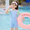2026 Novo Maiô Infantil Meninas Peça Única Crianças Médias e Grandes Moda Profissional Shorts de Boxer para Treino Roupa de Banho para Adolescentes Atacado
