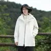 Novo Traje de Corrida Três em Um Masculino 2024 com Forro de Grafeno Removível Quente Forrado com Lã Engrossado Feminino para Montanhismo Tendência