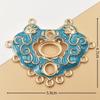 Una variedad de accesorios de aleación tipo cloisonné imitación colgante azul quemado accesorios de aleación con borla horquilla antigua para manualidades corona para el cabello