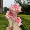 Estilo Rosa Diamante sin Hojas de 3 Cabezas para Boda Hotel Arreglo de Pared de Flores Decoración del Hogar Accesorios de Fotografía Guía de Carretera Imitación