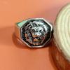 Nuevo Anillo de León Dominante Transfronterizo Joyería de Mano Anillo de Aleación de Cabeza de León Personalizado Retro Europeo y Americano Venta al por Mayor