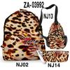 2021 Novo Padrão Leopardo Estudantes Masculinos e Femininos Elegante Moderno Moda 3D Casual Conjunto de Mochila Estampada