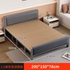 Cama plegable para el hogar, cama doble, alquiler de casa, almuerzo, siesta, cama de hierro portátil simple para adultos, cama individual resistente y duradera