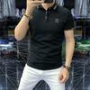 Camisa Polo de Verano Nueva Moda para Niños Alfabeto Manga Corta para Hombre Lel Atractiva Ajustada Camiseta