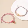 Nudo de Flor de Durazno Estilo Antiguo Pulsera Semi-Terminada Tejida a Mano con Hilo de Cinco Colores para el Año de Nacimiento DIY Joyería de Mano Accesorios para Pulseras Venta al Por Mayor