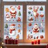 Natal Kawaii Boneco de Neve Homem de Gengibre Adesivos Celebração de Feriado Porta Janela Decorações de Festa Filme Transparente Eletrostático