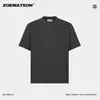Camiseta Básica de Manga Corta para Hombre Zoewatson Verano Cuello Redondo Holgada Transpirable Versátil Moderna Top de Manga Corta