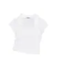 Conjunto minimalista adelgazante y que realza la figura para mujer, estilo retro Y2K del milenio, top de color liso de manga corta y doble botonadura con cuello en U y solapas