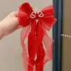Pinza para el pelo de niña pequeña León Danzante Hanfu Borla Año Nuevo Accesorio para el pelo Peluca Princesa Lazo Adorno para el pelo Pinza para el pelo de niños