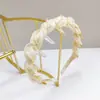 Diadema Ancha de Organza y Cristal de Nuevo Estilo para Verano con un Toque de Lujo, Diadema Ancha de Moda para Lavarse la Cara, Accesorio para el Cabello