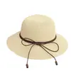 Sombrero de Paja de Cúpula Estilo Coreano de Verano para Viajes al Aire Libre, Sombrero de Sol con Lazo, Sombrero de Protección Solar Moderno y Elegante, Venta al por Mayor