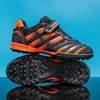 Zapatos de fútbol para niños con tacos cortos TF para niños y niñas, con cierres de velcro, malla transpirable, zapatos de entrenamiento antideslizantes