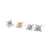 Pendientes de titanio F136, forma de erizo Polaris, estrella de seis puntas, clavo para el labio, aleación de titanio G23, joyería para perforar el cuerpo humano, clavo para el hueso de la oreja.
