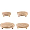 Base Redonda de Madera para Maceta de Flores Maceta Redonda de Madera Maceta Redonda para Plantas Rack para Macetas Redondas Base para Velas de Aromaterapia Bandeja de Madera para Postres y Pasteles