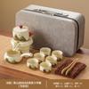 Lujo Ligero Gama Alta Oficina Semi-Automático Preparación de Té Horno Ru Retro Qingshan Kung Fu Juego de Té Hogar Estilo Chino Taza de Té