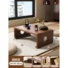 Mesa pequeña de madera maciza para mirador, mesa de té pequeña de tatami japonés, mesa kang para el hogar, mesa de alféizar de ventana, mesa baja de dormitorio, para sentarse en el suelo