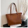 Bolso Tote Mujer 2026 Otoño/Invierno Nuevo Estilo Coreano Gran Capacidad Bolso de Mujer de Moda Simple Bolso de Hombro Bolso de Mano de Cuero Encerado