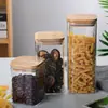 Fábrica de Pote Selado Quadrado de Vidro Embalagem de Alimentos Garrafa de Vidro Pote para Chá de Flores e Frutas Pote para Armazenamento de Grãos Pote