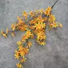 Arreglo Floral Artificial de Oncidium Encriptado de 3 Ramas en Color Otoñal para Boda, Decoración de Techo para Salón de Bodas, Hotel, Lugar de Eventos