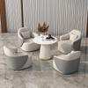 Nuevo vestíbulo de hotel, recepción comercial, sofá de cuero, diseño creativo, asiento para tarjetas, recepción de negocios, mostrador de recepción, mesas y sillas de negociación