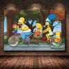 Animación de Dibujos Animados los Simpsons Impreso en las Pinturas, Decoración de Pared de Jardín de Niños Habitación en el Lienzo de Pintura