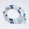 Coração do Mar ProfundoCristal Natural Alta Qualidade Série Água-Marinha Pulseira Fashion Versátil para Mulheres Atacado