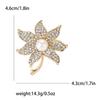 Broche de perlas de estilo coreano con ramillete de aleación de diamantes de imitación para mujer, accesorio floral para prendas de vestir.