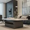 Mesa de Centro Rectangular Lujo Ligero Moderna Simple Minimalista Italiano de Gama Alta Apartamento Pequeño Sala de Estar Hogar Pizarra Diseñador