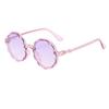 Nuevas Gafas de Sol Infantiles Rain's Ola Oceánica, Gafas de Sol Infantiles Florales de Personalidad Irregular de Moda