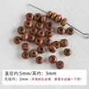 Guofeng vintage madeira redondas contas de arroz espaçador pulseira com contas colar brincos contas acessórios diy material contas soltas