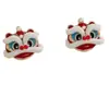 Aretes de León Rojo para Mujer, Diseño de Nicho, Pendientes de Nuevo Estilo Chino, Modelo Más Vendido Nuevo 2025, Accesorios para Orejas de Gama Alta Otoño e Invierno