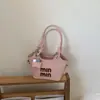 Bolsa de Cesta Bordada con Letras Nuevas de Verano Transfronteriza 2026 Bolso de Hombro Cruzado Simple de Celebridad de Internet de Moda