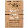 Pulsera Transfronteriza de Acero Inoxidable con Forma de Corazón Promesa Rosa Europea y Americana Tarjeta de Pareja Pulsera Tejida a Mano