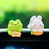 Animalitos Lindo Dibujo Animado Acostados en el Coche, Cerdo Adorable Pantalla del Tablero del Coche Adorno para Aliviar el Estrés