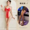 Lencería Sexy a las Tres de la Noche, Mono Halter con Cordones y Lazo, Uniforme de Pasión Sexy, Atuendo de Tentación, Dropshipping