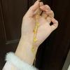 Pulseira de Cabacinha Dourada a Laser Estilo Xiaohongshu, Pulseira Brilhante, Pulseira de Cabacinha Exclusiva de Nicho, Pulseira de Alta Qualidade