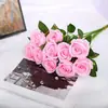 Exquisitas Rosas Simuladas de Terciopelo, Ramos de Boda, Accesorios de Fotografía para Boda Día de San Valentín Chino, Adornos de Decoración para el Hogar, Flores Falsas