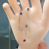 Pulsera multicolor de acero de titanio con diamantes de venta caliente transfronteriza para mujer, venta al por mayor, temperamento fresco y dulce, bisutería de acero inoxidable