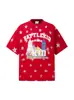 Camiseta de Manga Corta con Estampado de Estrellas Retro Americana para Hombres y Mujeres, Nuevo Estilo Verano 2026, Top Casual Holgado y Versátil, Moderno