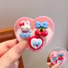 Caixa de Presente Amor de Criança Anel Desenho Animado Coelhinho Fruta Anel de Dedo Meninas Joia Ajustável Brinquedo de Menina Presente