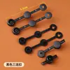 Etiqueta de preço com fecho de segurança pai-filho preto e branco descartável fecho de duas peças fixação fecho de segurança pulseira plástico botão de pressão de três partes