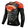 Serie Transfronteriza Europea y Americana de Nuevos Superhéroes de Marvel Impresión Digital 3D Camiseta de Manga Larga de Moda para Hombre