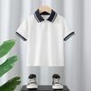 Uniformes Escolares Blancos para Estudiantes de Primaria y Secundaria, Camisetas de Manga Corta para Niños y Niñas, Polos para Niños, Uniformes de Clase Estilo Infantil para Niños de Tallas Mediana y Grande